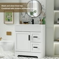 thumbnail image 6 of 30" Single Bathroom Vanity with Integrated Sink Top, Water Saving Faucet, 6 of 9