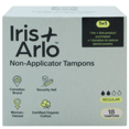 thumbnail image 1 of Iris + Arlo Organic Tampons Non Applicator, Regular, 100% Cotton, Chemical-Free, Non-toxic, No plastic (18 Count), 1 of 10