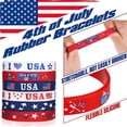 thumbnail image 3 of 24 pulseras de silicona con la bandera estadounidense, pulseras patrióticas para fiestas del Día de los Veteranos de EE. UU., regalos escolares, suministros para fiestas, accesorios para, 3 of 6