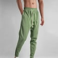 thumbnail image 3 of Dagugfen Sweatpants for Men Drawstring Elastic Waist Side Zipper Comfy Workout Sports Pants Solid Color, 3 of 3