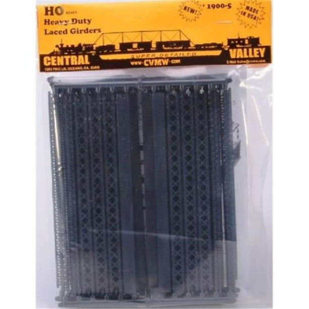 Central Valley Model Works CVM19005 30 in. HO Scale Heavy Duty Laced Bridge Girders 5 Piece