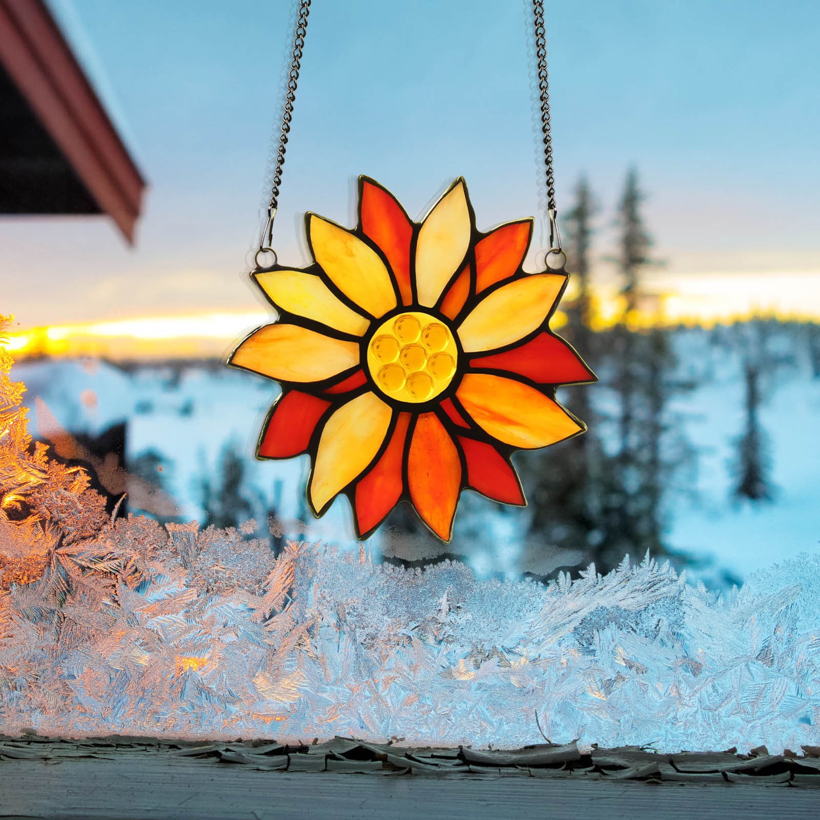 Wzzjkit Sunflower Wind Chime Pendant Crafts Living Room Bedroom