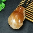thumbnail image 6 of Honey Color Pixiu Figurine Carved Stone Wealth Beast Handheld Feng Shui Decor for Home Office or Gift Ornament, 6 of 9