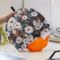 thumbnail image 3 of HELLHERO Daisy Floral Pattern Teapot Dust Cover Insulation Keep Warm for Great Gift, 3 of 5