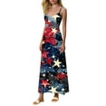 thumbnail image 4 of Hvot&aat 4th of July Dress for Women Stars Stripes Printed Independence Day Sleeveless Maxi Dress Casual Long Dresses, 4 of 6