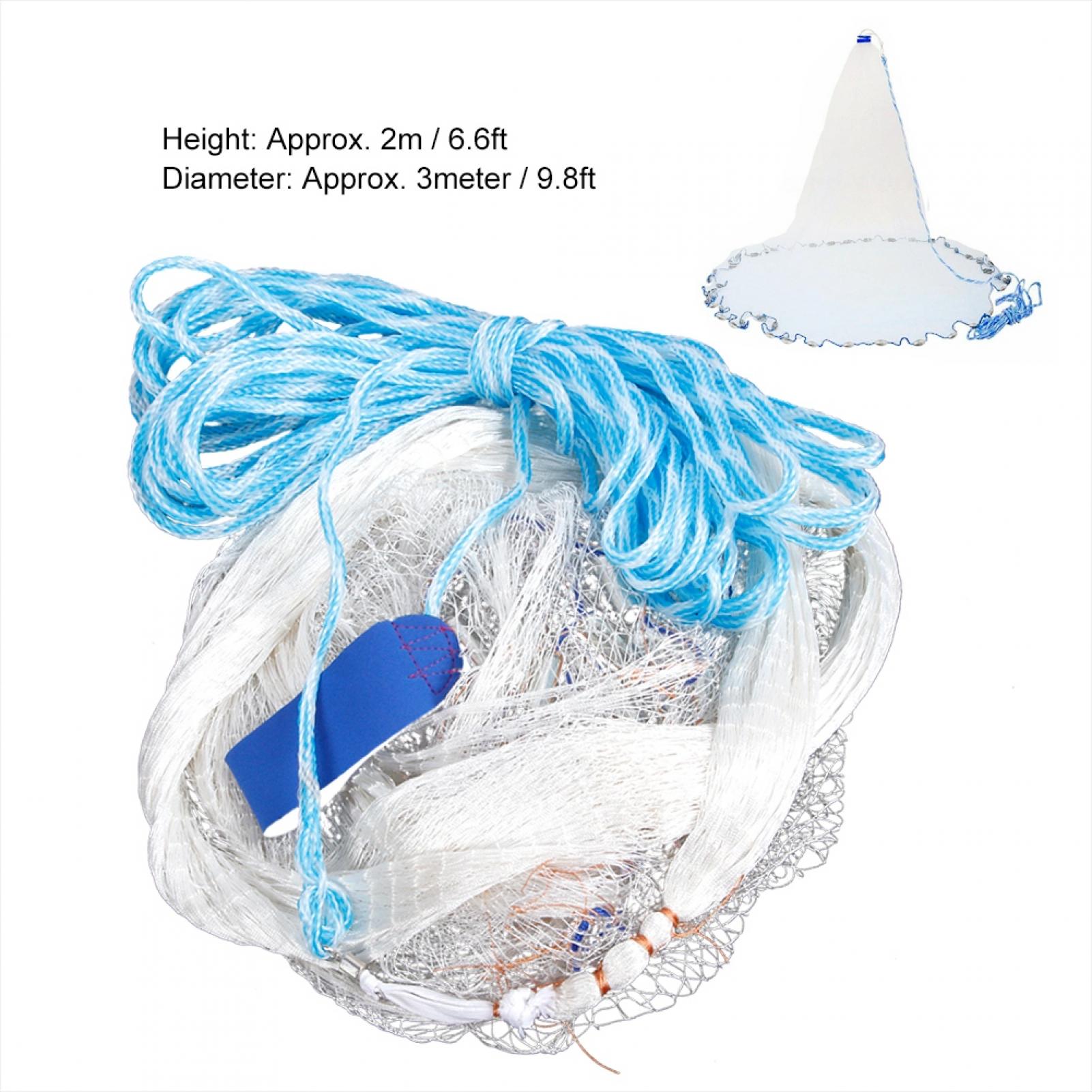 AYNEFY Filet de pêche à la main en nylon monofilament style américain pour amateurs de pêche