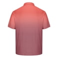 thumbnail image 4 of Teissuly Men's Casual Gradient Short Sleeved Lapel Button Up T-shirt Top, 4 of 5
