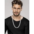 thumbnail image 4 of Miabella Solid 925 Sterling Silver Italian 12mm (1/2 Inch) Solid Diamond-Cut Cuban Link Curb Chain Necklace For Men and Women Made in Italy (28 Inches, 4 of 6