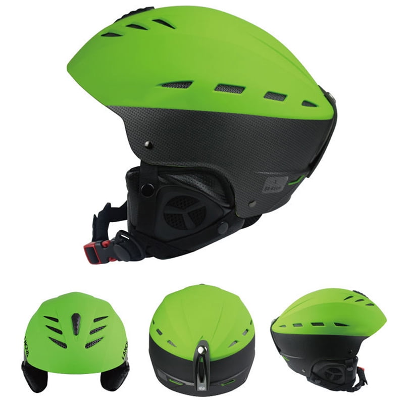Women Men Adult Outdoor Sport Sturdy Ski Snowboard Bike Skate Helmet Sturdy ABS Shell Helmets Green Size:L: 58-61CM by