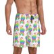 thumbnail image 2 of Balery Rainbow Llama Pantalones cortos de pijama de punto de algodón para hombre con cinturilla y bolsillos-Large, 2 of 6