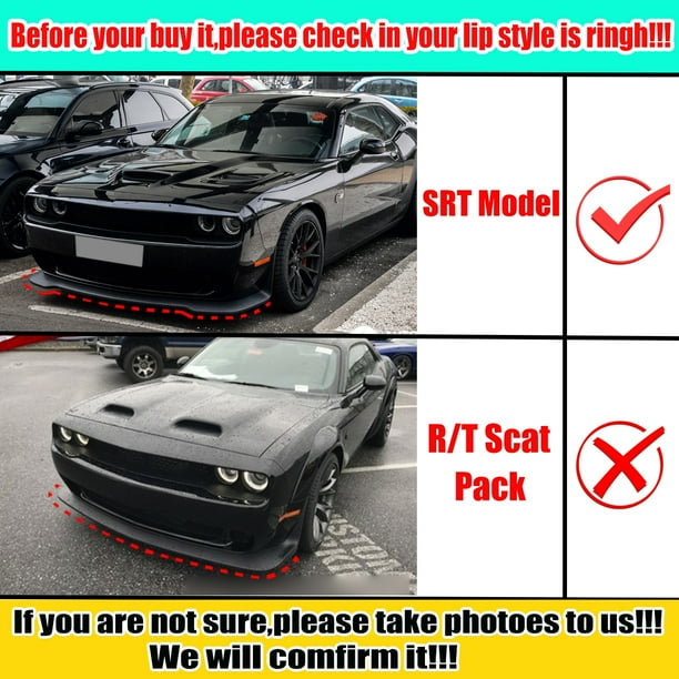 2 x Front Bumper Lip Splitter Protector Left Right For Dodge
