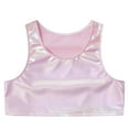 thumbnail image 3 of Doomiva Kids Girls Athletic Shirt Jazz Dance Crop Tops Sequins Dancewear Stage Performance Tank Vest Pink M, 3 of 7