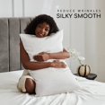 thumbnail image 4 of SHILIU-Satin Bed Sheets, King Size Sheets Set, 4 Pcs Silky Bedding Set with 15 Inches Deep Pocket for Mattress (King, Ivory), 4 of 4