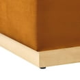 thumbnail image 5 of Tilden 17" Square Performance Velvet Upholstered Ottoman in Rust Natural, 5 of 9