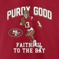 thumbnail image 4 of Men's Brock Purdy Scarlet San Francisco 49ers Player Illustrative Pack T-Shirt, 4 of 4