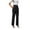 Black, variant on Timegard Suit Pants for Women Straight Leg Solid Color Business Pants Back Zipper Comfy Loose Trousers