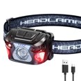 thumbnail image 3 of Luz de cabeza de pesca carga USB 400LM 1200mAh para pesca al aire libre Camping senderismo, 3 of 9