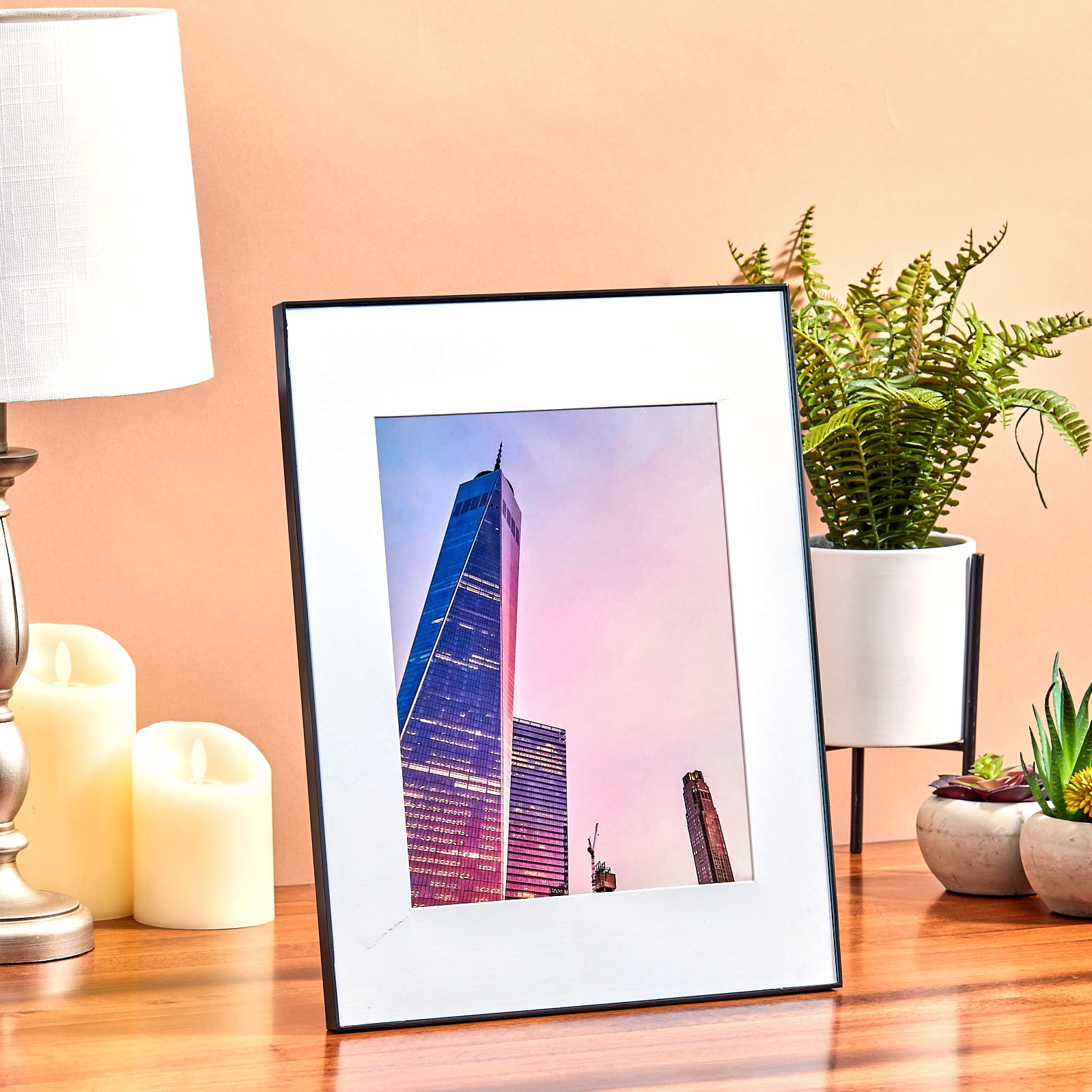 MS 11x14 8x10 Front Loading Wall Picture Frame, Black  (图2)