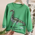 thumbnail image 4 of Boys Clothes Boy Outfits 2-Piece Long Sleeve Sweatshirt Tops and Pants Fall Winter Outfits Set(Green,5-6 Years), 4 of 5