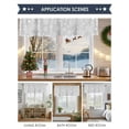 thumbnail image 6 of Kitchen Cafe Valance Curtain for Small Windows,Xmas Snowflakes on Gray Rod Pocket Short Valances,42x18in, 6 of 9