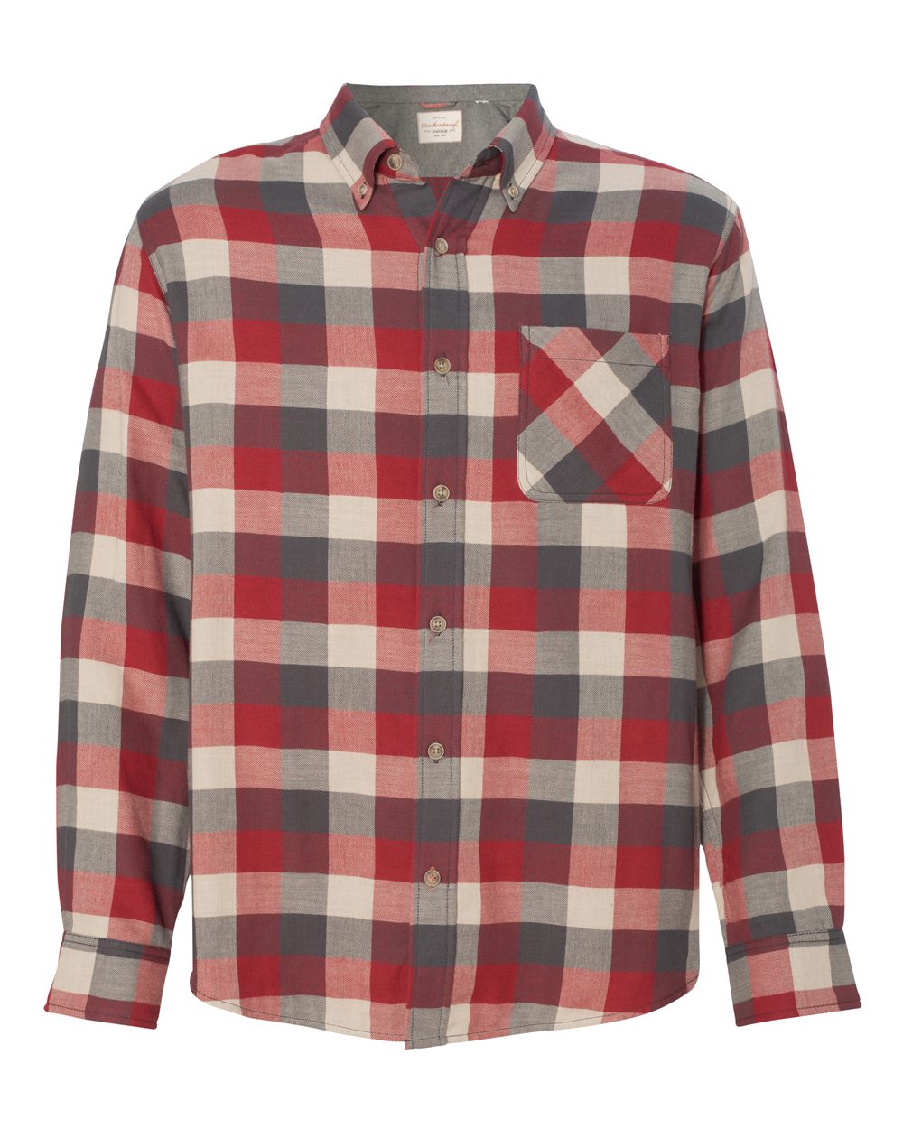 Weatherproof Men's Vintage Brushed Flannel Long Sleeve Shirt, Style