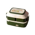 thumbnail image 2 of Toystoory Fiambrera para acampar, soporte para comida, encantador hogar, oficina, escuela, compartimentos de doble capa, cajas de almacenamiento Bento, Cocina y Comedor Verde S Toystoory HA069716-04, 2 of 6