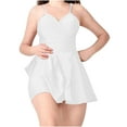thumbnail image 2 of Uaswgudfs Sleeveless Summer Dresses for Women 2025: V-Neck Asymmetric Twist Front Midi Dress - Silk-Like Satin Casual Sundress for Summer Parties & Elevated Occasions​ White XXL, 2 of 6