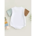 thumbnail image 5 of Coduop infant Baby Romper Tops,Summer Short Sleeve Round Neck Bodysuit Jumpsuit for Newborns, 5 of 8