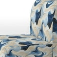 thumbnail image 4 of Designart "Blue Minimalism Coastal Wave" Upholstered Modern & Contemporary Accent Chair and Abstract Arm Chair - Multiple Color & Pattern, 4 of 7