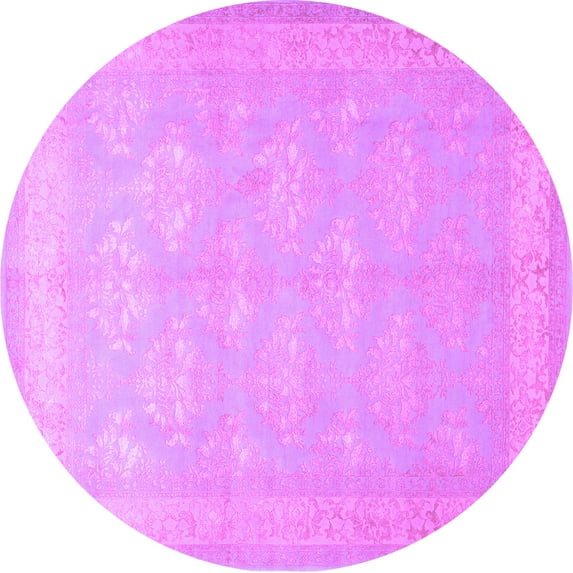 Ahgly Company Indoor Round Persian Purple Traditional Area Rugs, 8' Round