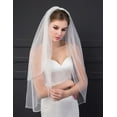 thumbnail image 5 of YooGuoGuo House Fingertip Length 2 Tier Crystal Bridal Wedding Veil for Bride L19, 5 of 7