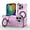 Pink, variant on for iPhone 15 Pro Max Armor Case with Aluminum PC TPU Hybrid, Magnetic Ring Kickstand Holder, Shock-Resistant Lightweight Non-Slip Protective Cover, Wireless Charging Compatible Design, Blue