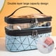 thumbnail image 3 of Bolsa de maquillaje, bolsa organizadora de maquillaje grande de cuero de doble capa, bolsa de viaje con accesorios esenciales para dormitorio, bolsa de artículos de tocador para mujeres, bolsa de, 3 of 5