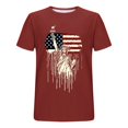 thumbnail image 4 of SBYOJLPB Men Casual Tops Fashion Printing Pullover Short Sleeve Round-Neck T-shirt, 4 of 5