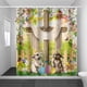 thumbnail image 5 of Cortina de Ducha de Pascua con Diseño Floral de Acuarela, Decoración de Baño de Primavera, Tela Lavable, 5 of 7