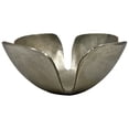 thumbnail image 3 of Bergamo Art 9 Inch Wide Decorative Handmade Aluminum Clover Leaf Bowl in Nickel, 3 of 5