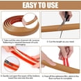 thumbnail image 6 of Floor Cord Cover Self Adhesive Cord Hider, 10FT Cable Management Extension Cord Protector for Wires, Prevent Cable Trips for Offices & Gyms, Brown Wood – 1″ W x 0.5″ H, 6 of 9