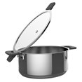 thumbnail image 4 of Ozeri ZP16-3P The 6-Piece Stainless Steel Inductive Pot Set with Straining and Hands-Free Glass Lids, Multi-Size Set, Stainless Steel, 4 of 6