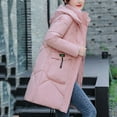 thumbnail image 6 of GERsome Women's Winter Warm Puffer Padded Coat Quilted Lightweight Hooded Long Jacket, 6 of 7