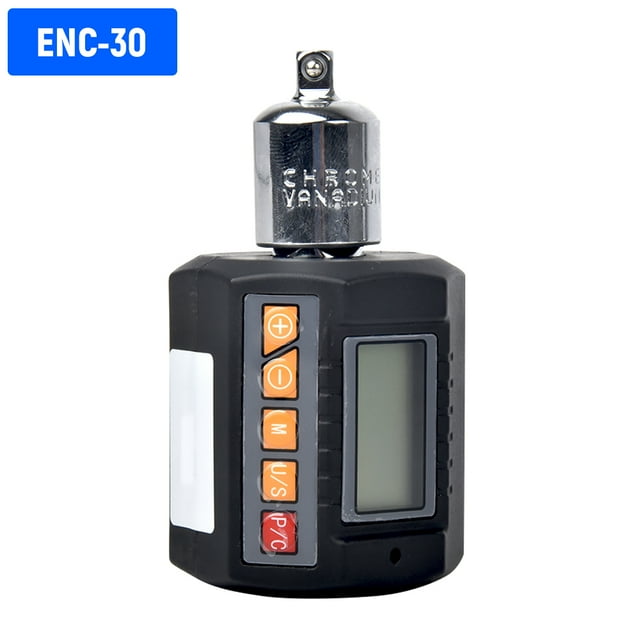 Digital Torque Adapter Electronic Torque Meter with LCD Display Measure Torque in Nm, Kg-Cm, Ft-Lb, In-Lb Torque Wrench 3-30Nm