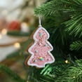 thumbnail image 4 of Gingerbread Christmas Tree Decoration Cookie Tree and Star Shape Dessert Ornaments for Xmas Tree Holiday Birthday Sweet Party Supplies (Pink Tree), 4 of 6