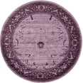thumbnail image 1 of Unique Loom La Jolla Collection Tone Traditional Round Rug, 8 Feet, Violet/Dark Purple, 1 of 1