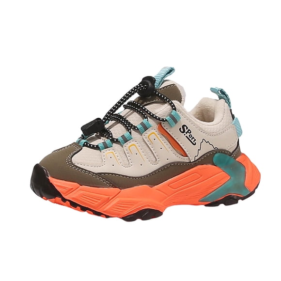 dmqupv Boys Athletic Running Shoes Childrens Sports Shoes Warm Cotton Shoes Students Outdoor Casual Shoes Childrens Thick Soled Sneakers Green,Size for US 3