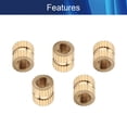 thumbnail image 3 of HUGFEGWE M3x5mm Female Thread Knurled Nuts,100PCS Hx5mm OD Brass Threaded Insert Embedment Nuts Hydraulic Welded Joint Injection Molding Assortment Kit for 3D Printing Injection Molding CJB91-24988, 3 of 7