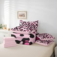 thumbnail image 6 of Homewish Cheetah Print 7-Piece Bedding Comforter Set for Female Men,Black Pink King Bedding Sets,Jungle Animal Ultra Soft Bed Sheets,Ultra Soft Home Decor,Reversible, 6 of 8