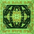 thumbnail image 1 of Ahgly Company Indoor Square Medallion Green Traditional Area Rugs, 5' Square, 1 of 1