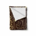 thumbnail image 2 of Mandala Soft Flannel Fleece Throw Blanket, Vintage Cosmos Pattern Swirled Floral Leaves Artwork, Cozy Plush for Indoor and Outdoor Use, 50" x 70", Burgundy Yellow, by Ambesonne, 2 of 6