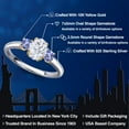 thumbnail image 2 of Gem Stone King 925 Silver and 10K Yellow Gold White Moissanite and Blue Tanzanite Engagement Ring for Women | 1.26 Cttw | Oval 7X5MM | Gemstone Birthstone | Size 6, 2 of 7
