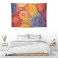 thumbnail image 4 of Chilfamy  Grunge Tapestry, Grunge Swirl Patterns Brush Style Waterpool Waves Nested Colors Boho Marbling Art, Wall Hanging for Bedroom Living Room Dorm Decor, 60x40 Inch 60x40in, 4 of 7
