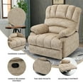 thumbnail image 2 of HSUNNS Recliner Chair, Modern Manual Reclining with Soft Padded Headrest and Armrest, Oversized Reclining Chairs for Livingroom Bedroom and Home Theater, Beige, 2 of 10